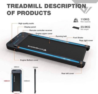 Cinta de correr eléctrica Citysports Bluetooth