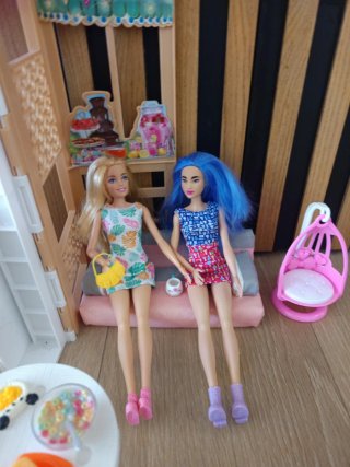 Casa Barbie con bambole e accessori