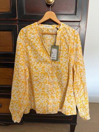 Camisa Marco Polo floral amarilla