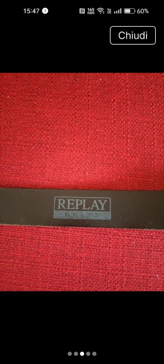 Cintura Replay Pelle Nera