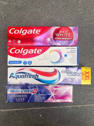 Lote 4 dentífricos blanqueadores