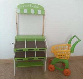 Supermercado infantil de madera Janod y Carrito