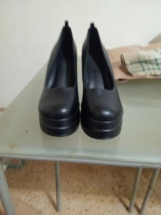 Zapatos de plataforma negros mujer