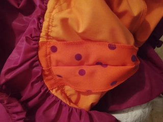 Traje de flamenca naranja con lunares