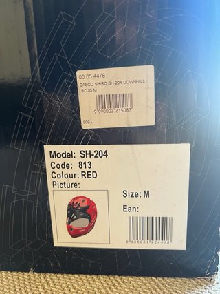 Casco Shiro SH-204 Down Hill Rojo COMO NUEVO