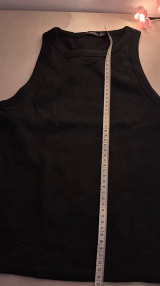 Top Negro Básico Stradivarius Talla S