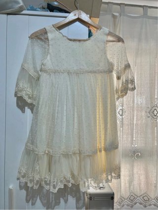 Vestido blanco de ceremonia o evento para niña