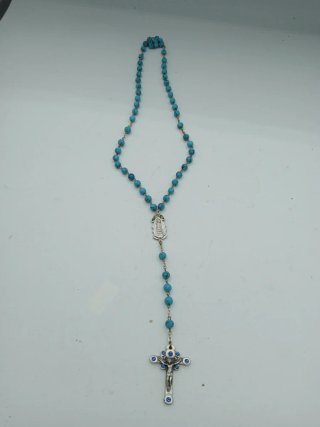 Rosario Madonna di Loreto Argento Blu