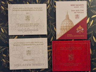 Set 4 folder Vaticano 2€ commemorativi