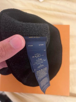 Louis Vuitton berretto monogram nero grigio