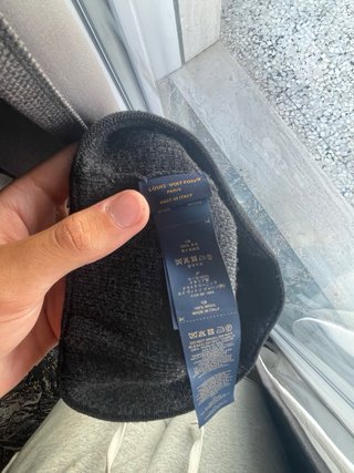 Louis Vuitton berretto monogram nero grigio