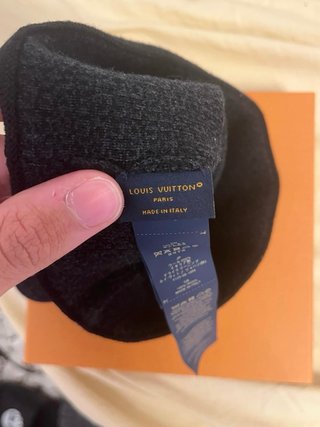 Louis Vuitton berretto monogram nero grigio
