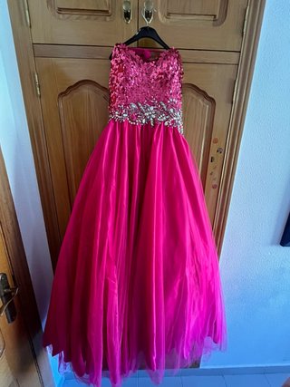 Vestido de fiesta/ quinceañera fucsia bloombury