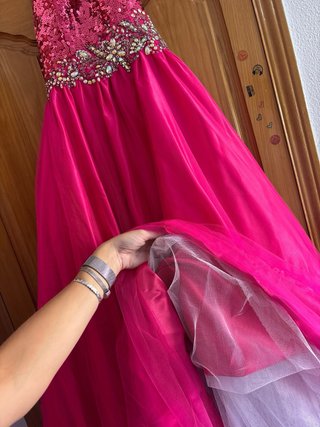 Vestido de fiesta/ quinceañera fucsia bloombury