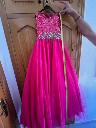 Vestido de fiesta/ quinceañera fucsia bloombury