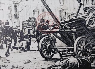Postal WWI Aalst tropas belgas 1914