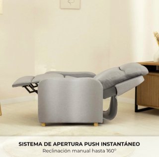 Sillón Relax Reclinable One Gris