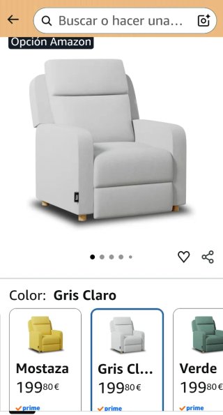 Sillón Relax Reclinable One Gris
