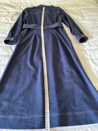 Vestido Alba Conde azul manga larga