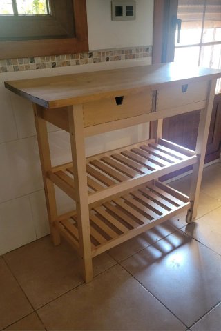 Mueble auxiliar cocina Ikea con ruedas