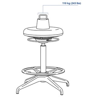 Taburete alto elevable LIDKULLEN IKEA beige