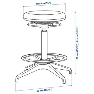 Taburete alto elevable LIDKULLEN IKEA beige