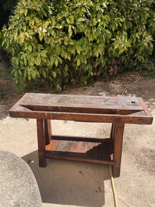 Banco de carpintero antiguo de madera