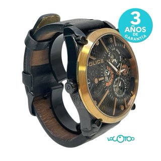 Reloj Police Cuarzo Piel Negro/Dorado