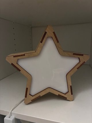 Lámpara Estrella Madera