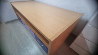 Cama Nido Madera Azul y Morado