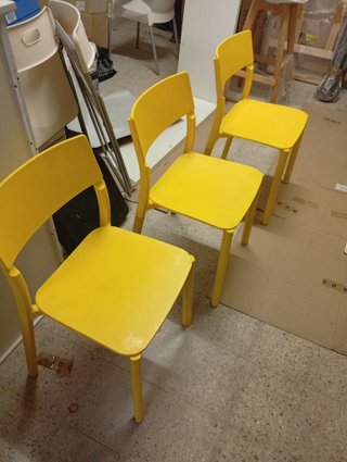 Pack 3 Sillas JANINGE IKEA Amarillas