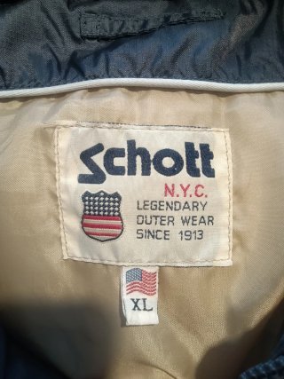 Chaleco plumífero Schott Negro Hombre