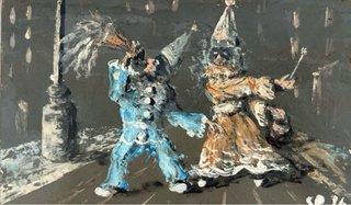 Óleo Commedia dell’arte - Siglo XX