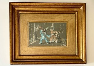 Óleo Commedia dell’arte - Siglo XX