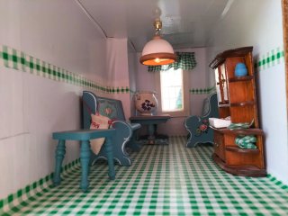 Casita de muñecas grande azul