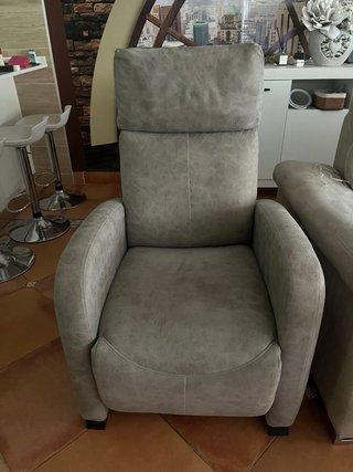 2 Sillones Relax Tela Gris