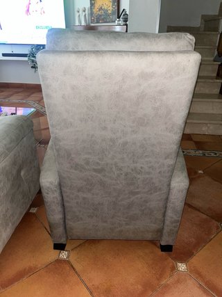2 Sillones Relax Tela Gris