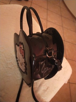 Borsa a cuore Hello Kitty nera