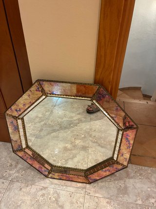 Espejo octogonal de estilo veneciano del año 1989