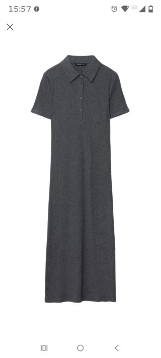Vestido polo gris talla S