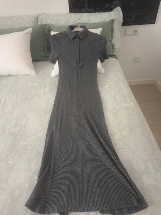 Vestido polo gris talla S