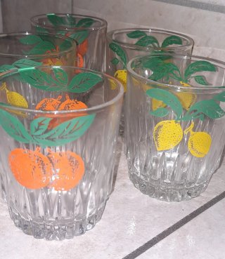 Set 6 Bicchieri Frutta Arancia Limone