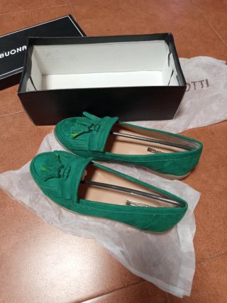 Zapatos planos BUONAROTTI mujer verdes
