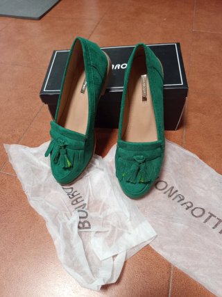 Zapatos planos BUONAROTTI mujer verdes