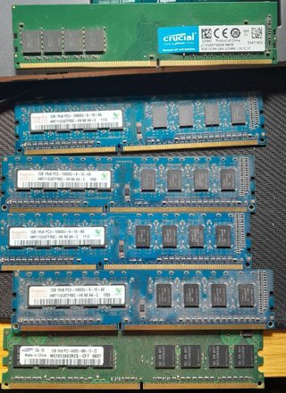 Memoria RAM 4GB DDR4 + 5x 1GB DDR3