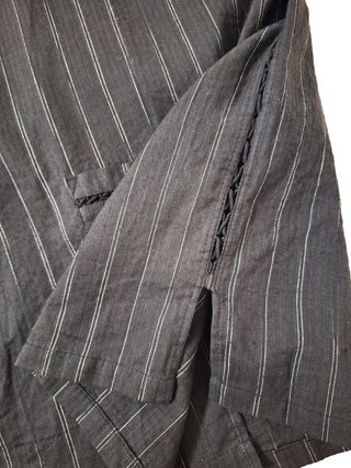 Jinbei / Chaqueta kimono algodón y cáñamo negro L