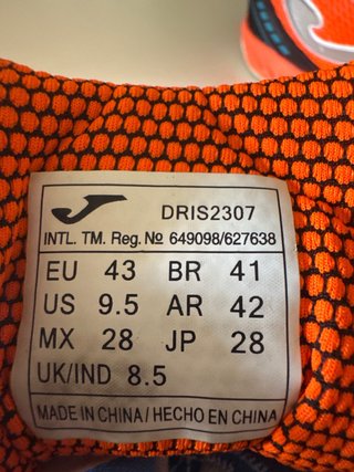 Zapatillas Joma Naranja y Plata