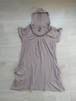 Vestido Zara TRF Talla S Algodón Rayas