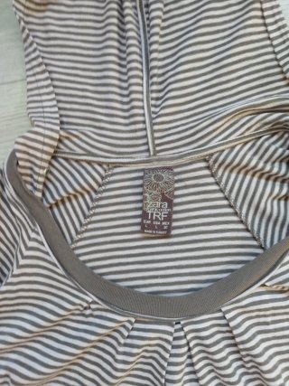 Vestido Zara TRF Talla S Algodón Rayas