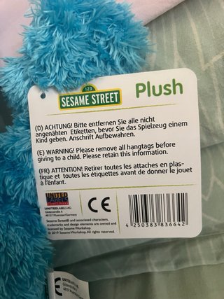 Peluche Cookie Monster Sesame Street
